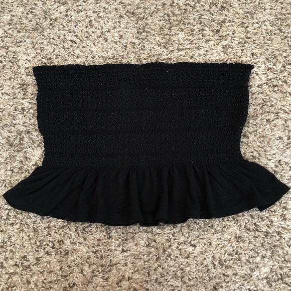ruffle trim tube top